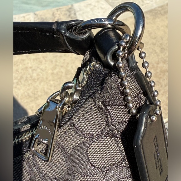 Coach Outline Celeste Signature Monogram Gray & Black Shoulder Bag w/ Tag EUC - Picture 12 of 16